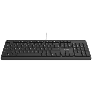 CANYON HKB-20, tastatură cu fir cu comutatoare Silențioase, 105 taste, negru, lungime cablu 1,8 metri, dimensiune 442*142*17,5 mm, 460 g, aspect BG