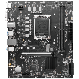 MSI PRO H610M-E DDR4, Micro-ATX, Socket 1700, Dual Channel DDR4 3200(OC)MHz, 1x PCIe x16 slots, 1x M.2 slots, 1x HDMI, 1 x VGA, 2x USB 3.2 Gen 1, 4x USB 2.0, 3Y