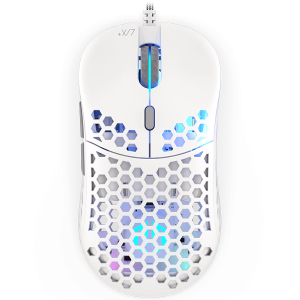 Endorfy LIX Plus Onyx White Gaming Mouse, PIXART PAW3370 Optical Gaming Sensor, 19000DPI, 59G Lightweight design, KAILH GM 8.0 Switches, 1.8M Paracord Cable, PTFE Skates, ARGB lights, 2 Year Warranty