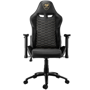 COUGAR OUTRIDER - Royal, Gaming Chair, Premium PVC Leather, Head and Lumbar Pillow, High Density Shaping Foam, Continuous 180º Reclining, Adjustable Tilting Resistancer, 2 Direction Adjustable armrest, Full Steel Frame, Class 4 Gas Lift Cylinder