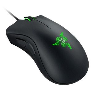 Razer DeathAdder Essential, Gaming Mouse, True 6,400 DPI optical sensor, Ergonomic Form Factor, Mechanical Mouse Switches with 10 million-click life cycle, 1000 Hz Ultrapolling, Single-color green lighting
