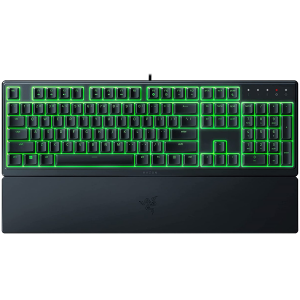 Razer Ornata V3 X US, comutatoare cu membrană silențioasă, iluminare RGB, Ultrapolling 1000 Hz, tastaturi ABS acoperite cu UV, suport pentru încheietura mâinii la atingere moale