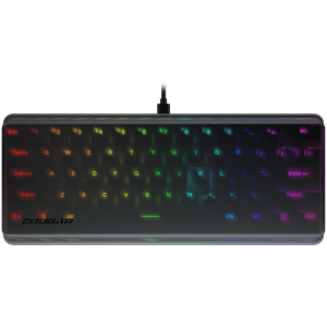 Cougar PURI MINI RGB, Gaming Keyboard, PBT Doubleshot Keycaps, GATERON Mechanical switches, N-Key Rollover, 14 Backlight Effects, Magnetic Protective Cover, Dimensions: 295 x 121 x 38.4