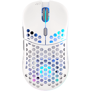 Endorfy LIX Plus Onyx White Wireless Gaming Mouse, PIXART PAW3370 Optical Gaming Sensor, 19000DPI, 69G Lightweight design, KAILH GM 8.0 Switches, 1.6M Paracord Cable, PTFE Skates, ARGB lights, 2 Year Warranty