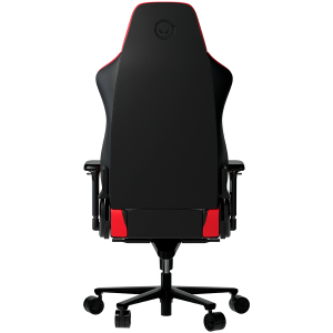 LORGAR Base 311, Gaming chair, PU eco-leather, 1.8 mm metal frame, multiblock mechanism, 4D armrests, 5 Star aluminium base, Class-4 gas lift, 75mm PU casters, Black + red