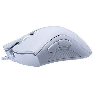 Razer DeathAdder Essential White Edition, Gaming Mouse, True 6,400 DPI optical sensor, Ergonomic Form Factor, Mechanical Mouse Switches with 10 million-click life cycle, 1000 Hz Ultrapolling, Single-color white lighting