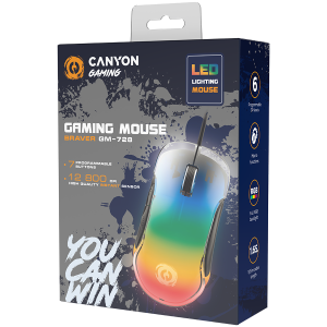 CANYON mouse Braver GM-728 LED Crystal 7buttons Wired Black