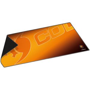 COUGAR ARENA Orange Gaming Mouse Pad, Width (mm/inch) 800/31.49, Length(mm/inch) 300/11.81, Thickness (mm/inch) 5/0.19, Surface Material - Cloth, Base Material - Natural Rubber, Base Color - Black, Surface Color - COUGAR Orange