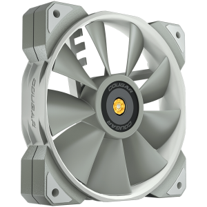 COUGAR MHP 120 White, 120mm 4-pin PWM fan, 600-2000RPM, HDB Bearing, Anti-vibration Dampers, Extension Cable + Low-Noise Adapter, Case + Radiator screws, 82.48 CFM, 4.24mm H20, 34.5 dBA (Max)