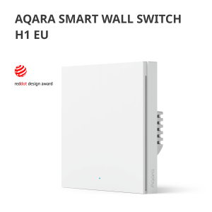 Întrerupător inteligent de perete Aqara H1 (fără neutru, un singur balansoar): Model: WS-EUK01; SKU: AK071EUW01