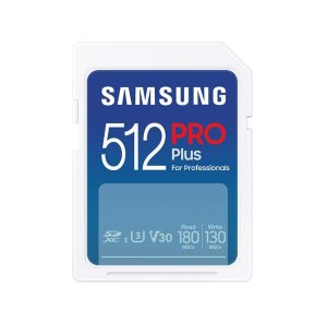 Memory Samsung 512GB SD Card PRO Plus, UHS-I, Class10, Read 180MB/s - Write 130MB/s