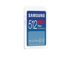 Memory Samsung 512GB SD Card PRO Plus, UHS-I, Class10, Read 180MB/s - Write 130MB/s