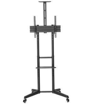 Стойка Neomounts by Newstar Mobile Floor Stand incl. AV- and cam shelf (height adjustable: 128,5-145 cm)