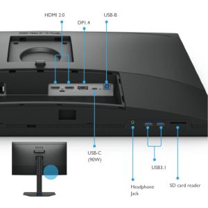 Monitor BenQ SW272U 27" IPS, 4K, 3840x2160, 400 cd/m2, Photographer Monitor, 100% sRGB, 99% Adobe RGB, 99% P, Hard.Calubrat., 1.07 billion colors, HDMI 2.0 x2, DP 1.4, USB- Type C x1(90W PDeivery), USB 3.1 Hub, 16 bit 3D LUT, HDR10/HLG, HAdj. 140mm, Tilt 