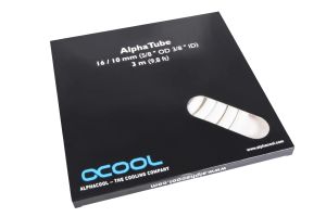 Alphacool tubing AlphaTube HF 16/10 (3/8"ID), UV white 3m (9.8ft), Retailbox