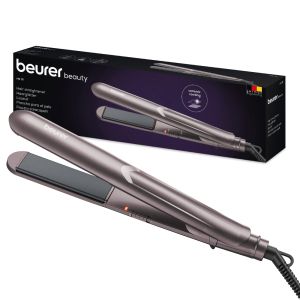 Press Beurer HS 15 Hair straightener, Ceramic coating, Quick heating, Spring-mounted hot plates, Automatic switch-off after 30 minutes, Transport lock