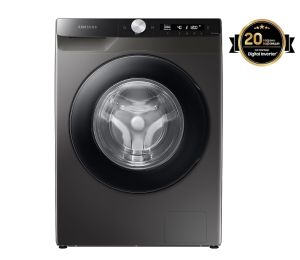 Washing Machine Samsung WW90T534DAX/S7, Washing Machine, 9 kg, 1400 rpm, Energy Efficiency A, Eco Bubble, Bubble Soak, AI Control, Auto Dispense, Hygiene Steam, Spin Efficiency B, WiFi, SmartThings, Inox