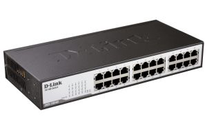 Switch D-Link 24-Port 10/100Mbps Fast Ethernet Unmanaged Switch, rack mountable