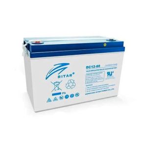 Lead Battery AGM for solar systems RITAR (DC12-80)12V/80Ah -350 / 167 /180  mm F15/M8 / F11/M6  RITAR