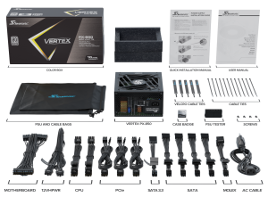 Power Supply Unit Seasonic VERTEX PX-850W, 850W, 80+ Platinum, ATX 3.0, Fully Modular