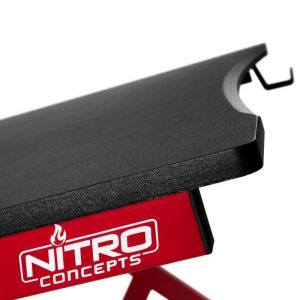 Gaming desk Nitro Concepts D12, Black/Red