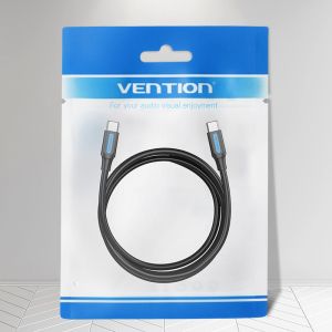 Vention Кабел USB 2.0 Type-C to Type-C - 1.5M Black 5A Fast Charge - COTBG