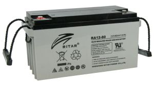 Baterie plumb acid RITAR (RA12-80), AGM, 12V, 80 Ah, 350/ 167/ 182 mm, Terminal F11(M6)