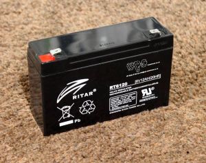 Baterie plumb RITAR, (RT612) AGM, 6V, 12Ah, 150 /50 /93 mm, Terminal1