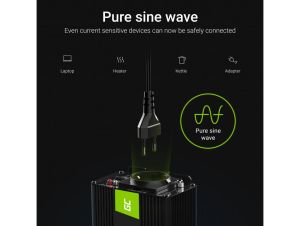 Инвертор UPS GREEN CELL, 12V, 300W/600W, Pure Sine Wave