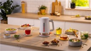 Електрическа кана Bosch TWK4M221, MyMoment Plastic Kettle, 2400 W, 1.7 l, Interior light, Cup indicator, Limescale filter, Triple safety function, White