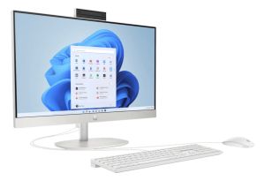 Desktop computer - all in one HP All-in-One 24-cr0005nu Shell White, Core i5-1335U(up to 4.6GHz/12MB/10C), 23.8" FHD AG IPS + FHD IR Camera, 16GB 3200Mhz 2DIMM, 512GB PCIe SSD , WiFi 6+BT5.3, HP Keyboard & HP Mouse, Free DOS, 2Y Warranty