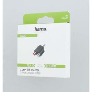 Audio Adapter HAMA 3.5 mm stereo jack plug - 2 RCA sockets