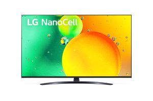TV LG 55NANO763QA, 55" 4K IPS HDR Smart Nano Cell TV, 3840x2160, Pure Colors, DVB-T2/C/S2, Active HDR ,HDR 10 PRO, webOS Smart TV, ThinQ AI, NVIDIA GeForce, HGiG, WiFi, Clear Voice Pro, Bluetooth 5.0, Miracast / AirPlay2, One Pole stand, Black