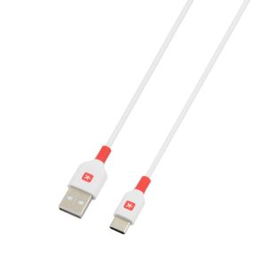 Cablu Skross, USB-C - USB-A 2.0 tată, 2.0m, Alb