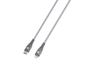 Skross USB-C to Lightning Cable, Metal Braiding, 1.2 m, Grey