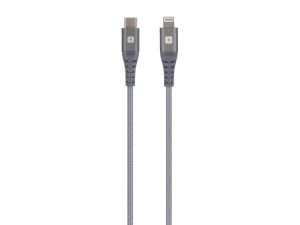 Skross USB-C to Lightning Cable, Metal Braiding, 2.0 m, Grey
