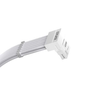 Cablu modular 1stPlayer Cablu de modificare cu manșon personalizat alb - PCIe 5.0 12VHPWR M/M - FM2-B-WH