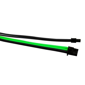 1stPlayer комплект удължителни кабели Custom Modding Cable Kit Black/Green - ATX24P, EPS, PCI-e - BGE-001