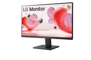 Monitor LG 24MR400-B, 23,8 inchi IPS, 5 ms (GtG mai rapid), 100 Hz, 1300:1, sincronizare cu acțiune dinamică, 250 cd/m2, Full HD 1920x1080, AMD FreeSync, îngrijire ochi, mod cititor, D-Sub, HDMI, înclinare, negru