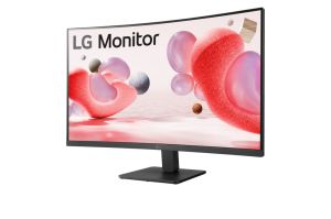 Monitor LG 32MR50C-B, 31,5 inchi VA, afișaj curbat, 5 ms (GtG mai rapid), 100 Hz, 3000:1, sincronizare cu acțiune dinamică, 250 cd/m2, Full HD 1920x1080, sRGB 99%, AMD FreeSync, Reader Mod, D-Sub, HDMI, Ieșire căști, Înclinare, Negru