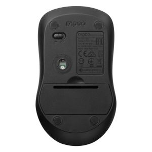 Mouse optic wireless RAPOO 1680, Silențios, 2,4 Ghz, Negru