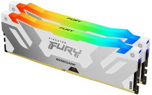 Memory Kingston Fury Renegade White RGB 32GB(2x16GB) DDR5 8000MHz CL38 KF580C38RWAK2-32
