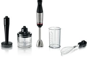 Пасатор Bosch MSM6M623, SER6, Blender, ErgoMaster, 1000 W, Dynamic Speed Control, QuattroBlade System Pro, Included Blender, Measuring cup, Chopper, Attachment for pureeing & Stainless steel whisk, Stainless steel