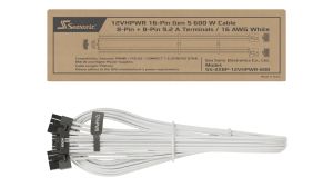 Seasonic Modding Cable 600W White - PCIe 5.0 12VHPWR - SS-2X8P-12VHPWR-600