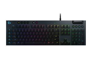 Keyboard Logitech G815 Keyboard, GL Linear Low Profile, Lightsync RGB, 5 Marco G-Keys, 3 On-Board Profiles, Game Mode, USB Passthrough Data/Power, Media Controls, Carbon