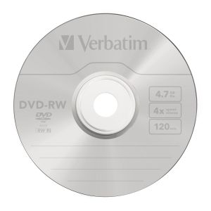 Media Verbatim DVD-RW SERL 4,7 GB 4X SURFAȚĂ ARGINTIU MAT (PACHET 5)