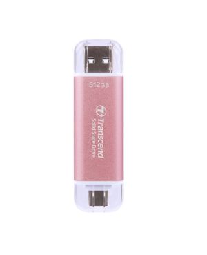 Hard disk Transcend 512GB, USB External SSD, ESD310P, USB 10Gbps, Type C/ A, Pink