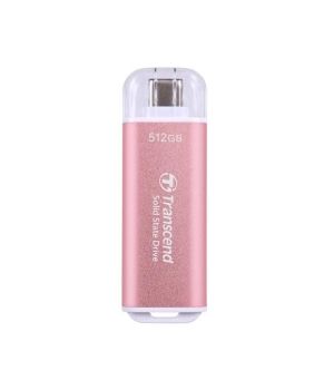 Hard disk Transcend 512GB, USB External SSD, ESD300P, USB 10Gbps, Type C, Pink