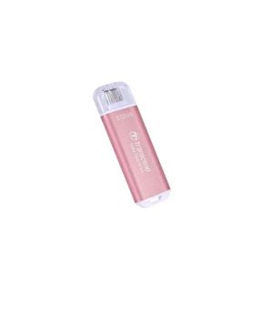 Hard disk Transcend 512GB, USB External SSD, ESD300P, USB 10Gbps, Type C, Pink