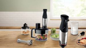 Пасатор Bosch MSM6M871, SER6, Blender, ErgoMaster, 1200 W, Dynamic Speed Control, QuattroBlade System Pro, Included Blender, Food processor, Measuring cup, Chopper & Stainless steel whisk, Stainless steel